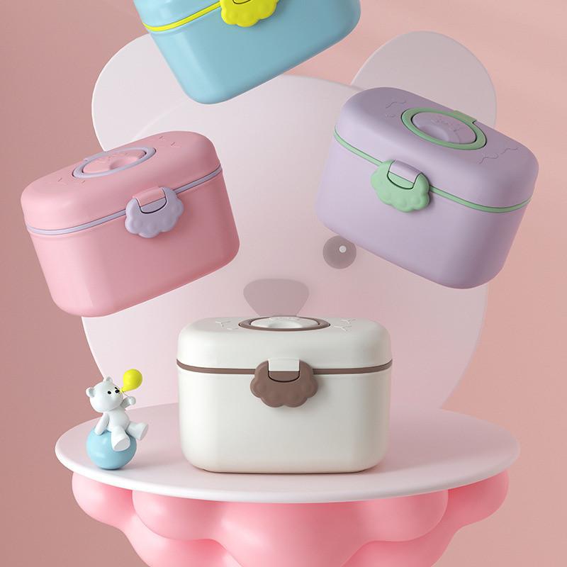 Children's Milk Powder Box Cartoon Portable Milk Powder Grid Baby Carrying Milk Powder Sealed Can Baby Food Container When Going Out