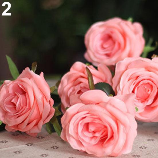 1 шт., 1 голова, реалистичный искусственный искусственный шелк, роза, искусственный цветок, свадебный декор для невесты