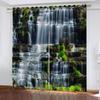 Nature Landscape Sunshine Forest Semi Blackout Curtain Set of 2 Panels for Bedroom Living Room Kitchen Office Home Decoration
