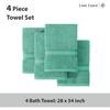 100 Cotton Bath Towels 4 Pack 28x54 Zero Twist Premium Cotton Large Towels Set for Bathroom Quick Dry Soft Absorbent Large Bath