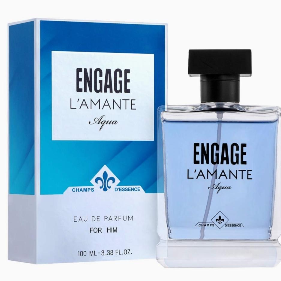 Engage L'amante Aqua Eau De Parfum для мужчин, аромат воды, парфюм для мужчин, стойкий запах, парфюм премиум-класса, приятный для кожи, 100 мл