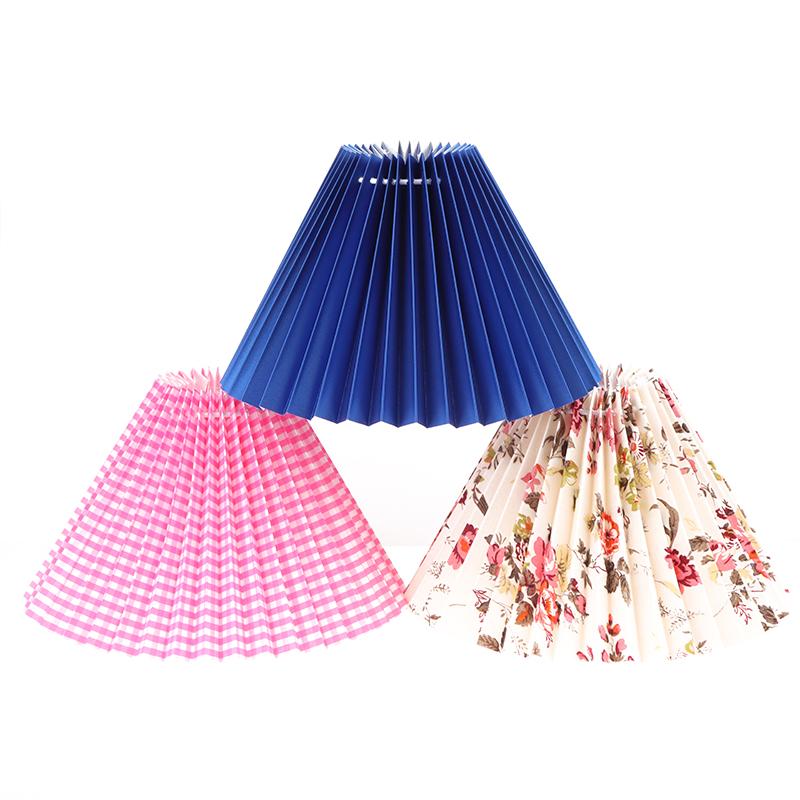 1Pc Ceiling Decor Fabric Pleated Lampshade Modern Washable Table Lamp Cover Diy Retro Chandelier Cloth Cover Living Dining Room