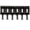 Musiclily Ultra Pitch Hardened Steel Bridge Saddles for Vintage Strat Electric Black of 11.2mm Guitars, (Set 6)