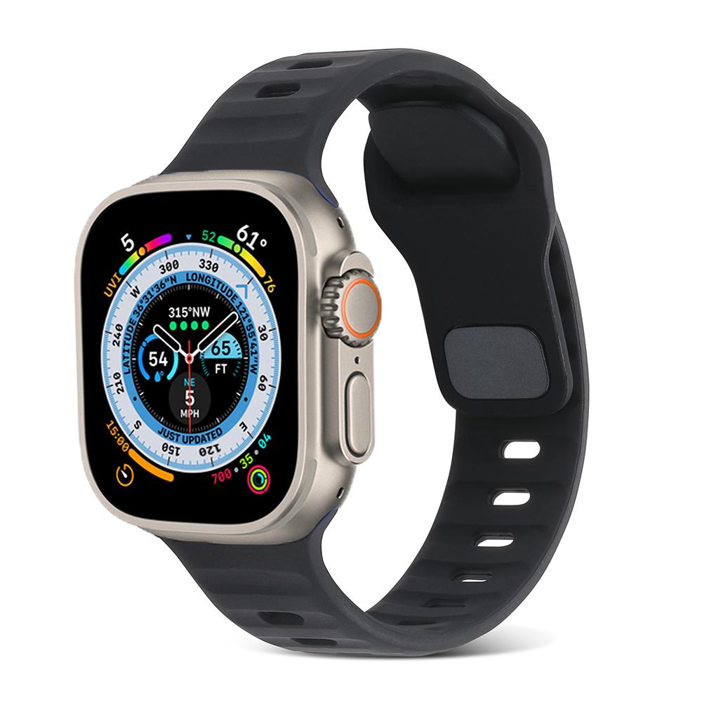 Силиконовый ремешок для Apple Watch Ultra 3/2/1 49мм 11/10 46мм 42мм Спортивный браслет iWatch series 9 8 7 6 5 SE 3 45мм 41мм 44мм 40мм