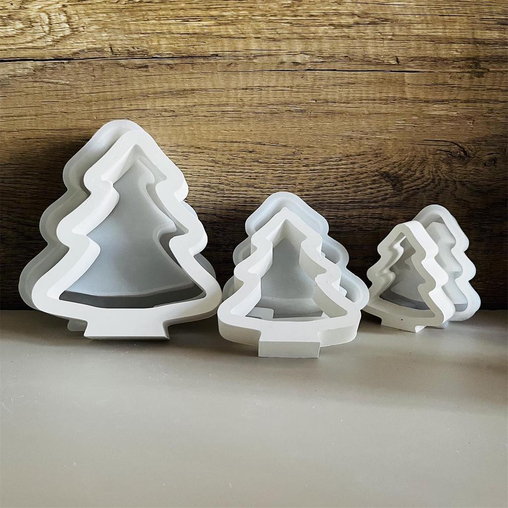 Украшение для дома Силиконовая форма Полая форма для рождественской елки Практичная гипсовая форма Принадлежности для изготовления ювелирных изделий