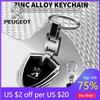 2026 Hot Car Sticker New 3D Metal Car Styling Keychain Key Chain Ring Key Holder For Peugeot 206 207 208 306 307 308 508 106 107