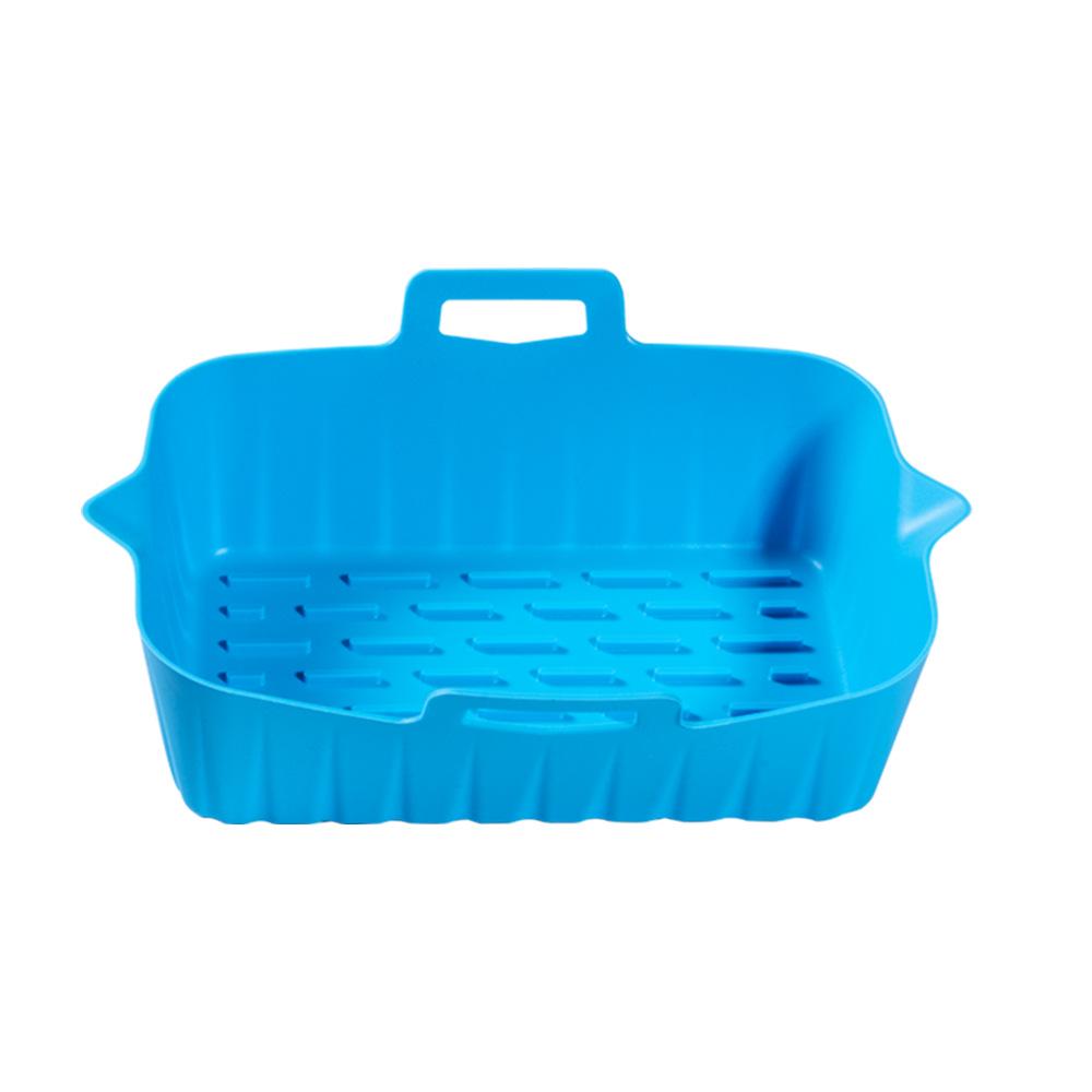 Силиконовая корзина для аэрофритюрницы, квадратный силиконовый поднос для аэрофритюрницы, легкоочищаемая подкладка для посуды, тарелка для пиццы, коврик для сковороды, аксессуары для аэрофритюрницы