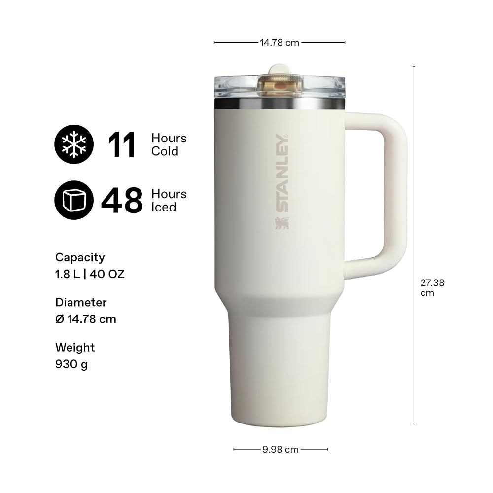 Термокружка Stanley 1913 Quencher Pro Tour с откидной крышкой и соломинкой, с вакуумной изоляцией, цвет Розовый кварц, 0,89 л