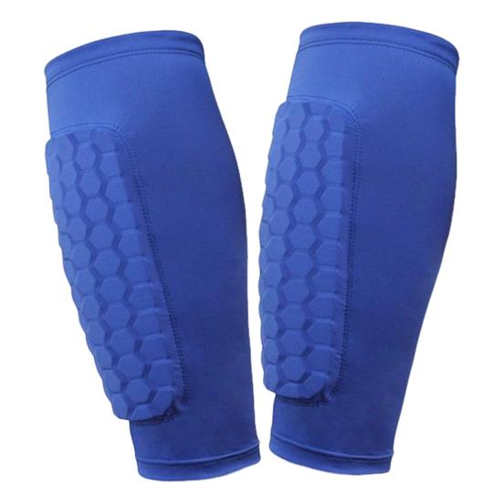 Футбольные щитки для детей, юношей и взрослых, компрессионный рукав для икр с сотовыми вставками, защитное снаряжение для футбола