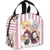 Милая мультяшная аниме сумка-тоут для ланча, сумка для еды, многоразовая, с термоизоляцией, портативный термобокс для ланча для женщин, мальчиков, девочек, для работы, школы, пикника