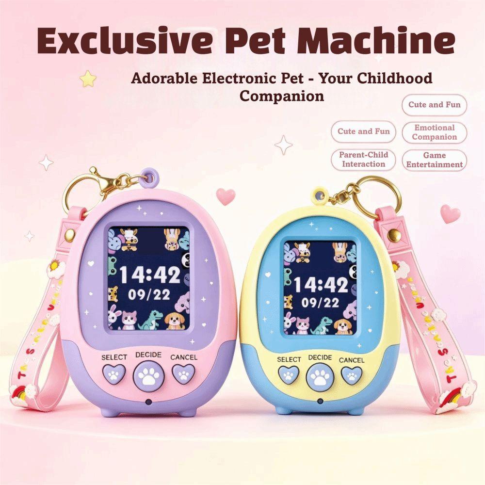 Color Screen Virtual Pet Keychain Mini Electronic Pet Machine Game Pet Game Console Boys