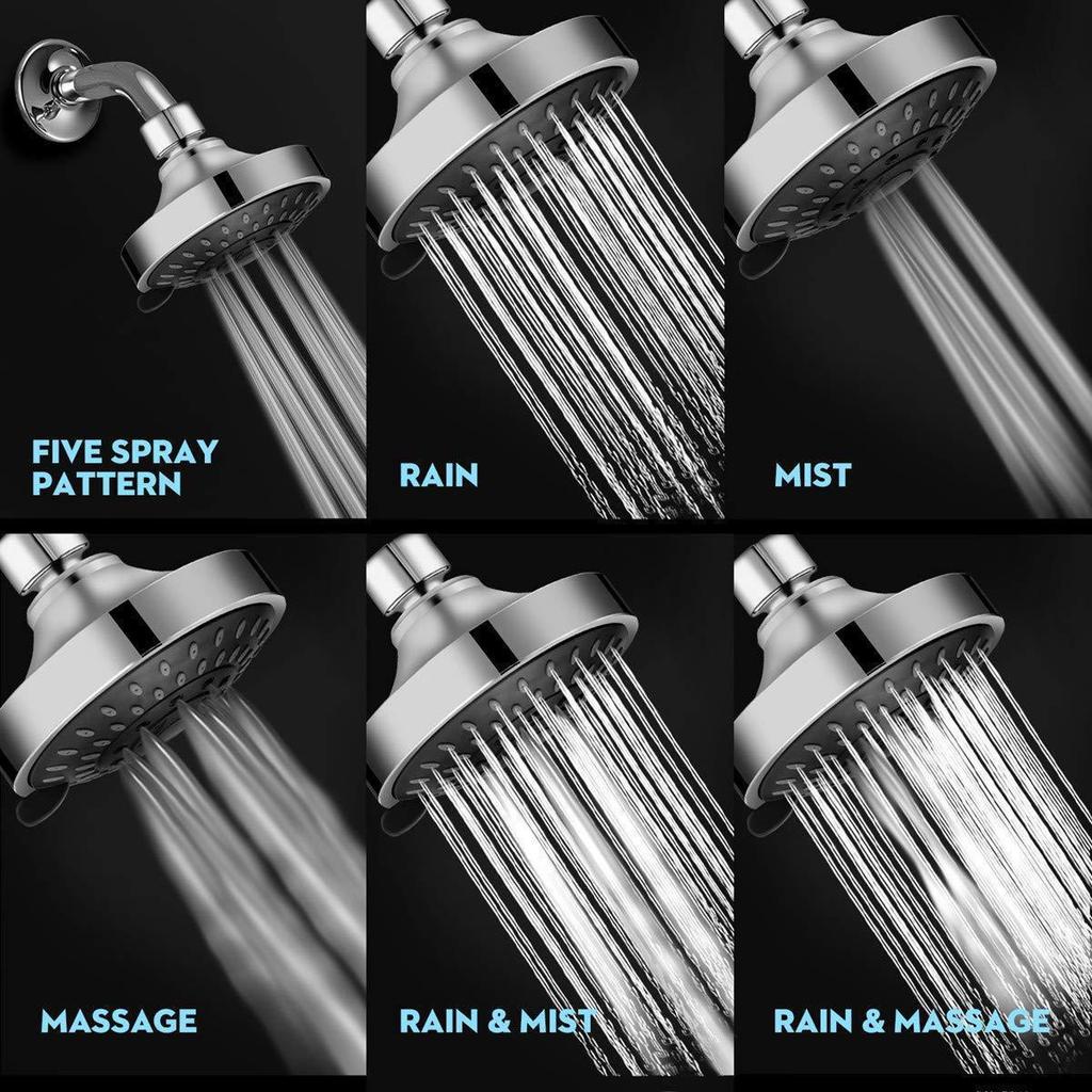 CUPC 4-дюймовый скрытый набор душевой лейки с пятью функциями и функцией экономии воды для отелей и дома