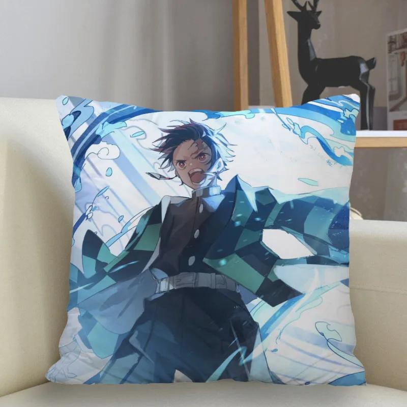 45x45 см полиэстер Demon Slayer наволочка диванная декоративная подушка чехол для домашнего декора