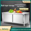 Commercial Stainless Steel Sliding Door Workbench