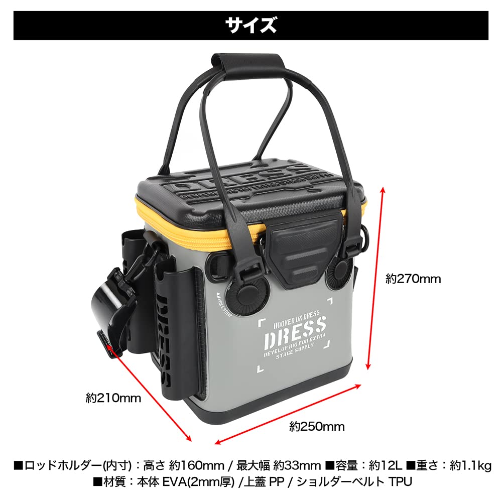 ПЛАТЬЕ Рыболовное ведро микро черное/оранжевое с сетчатым карманом 12 л держатель для удилища EVA Водонепроницаемый контейнер для хранения Сумка для снастей