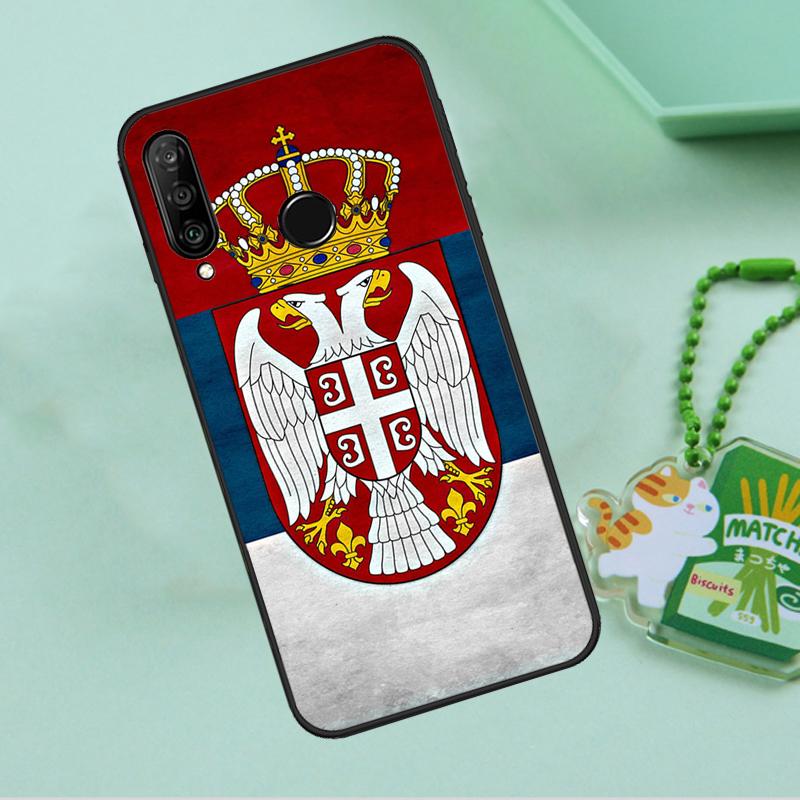 Чехол для Huawei Nova Y90 Y70 Y60 Y61 Y91 Y72 9 10 SE 12i 12s 11i 5T P60 Pro P20 P30 P40 Lite с флагом Сербии