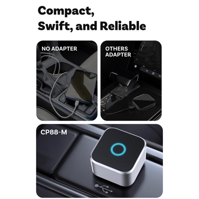 Multimedia Wireless Dongle Instantly Setups Stable Wireless Connection For Car Entertainment System Easy Installation