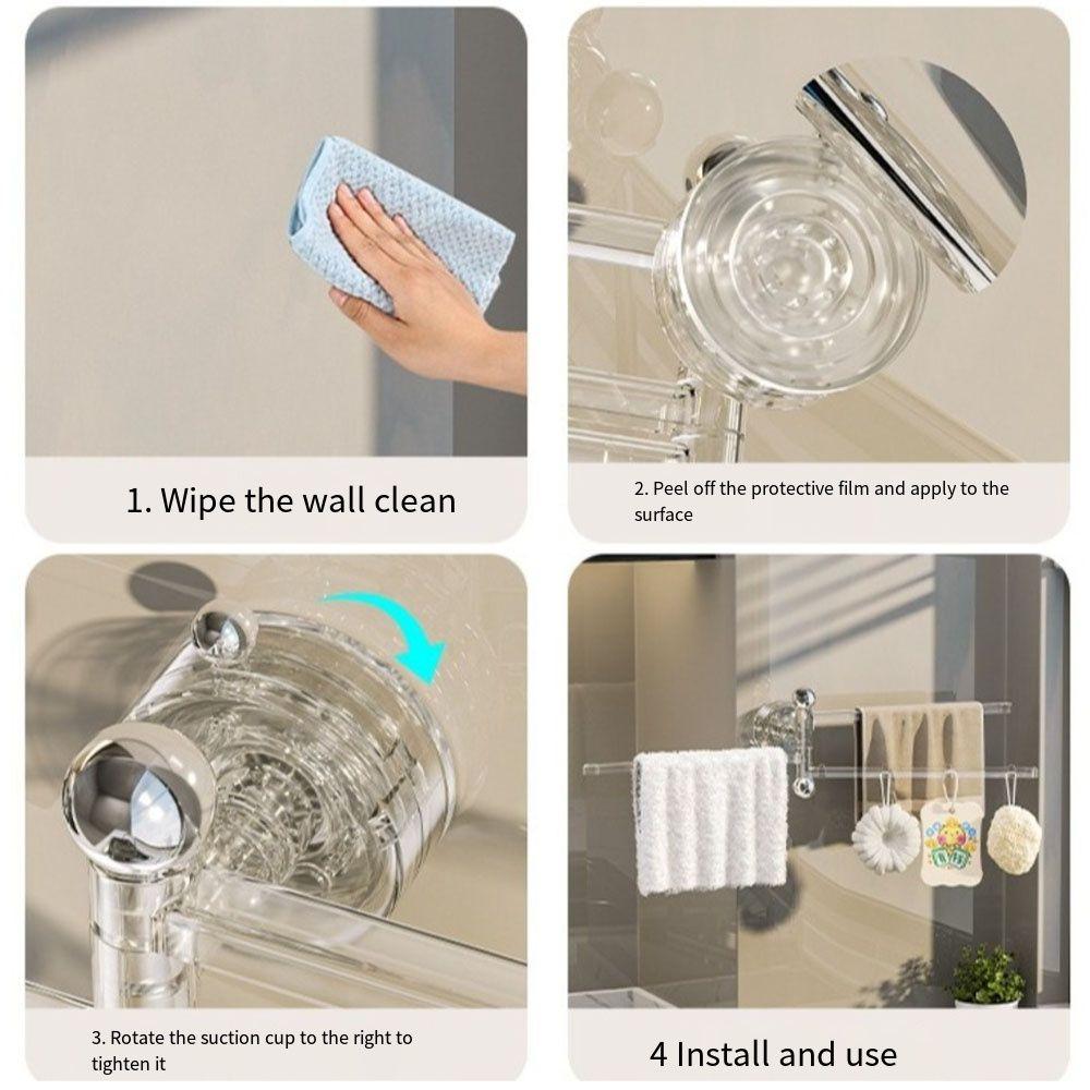 Многополюсная вешалка для полотенец для ванной комнаты, настенная вешалка для одежды, полка для хранения, вешалка для полотенец на присосках, тряпка