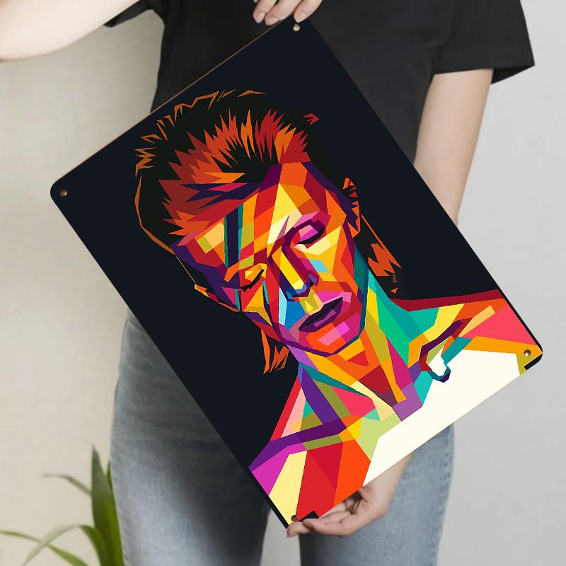 Colorful Geometric Portrait Metal Wall Art Modern Abstract Home Decor Living Room Bedroom Decoration