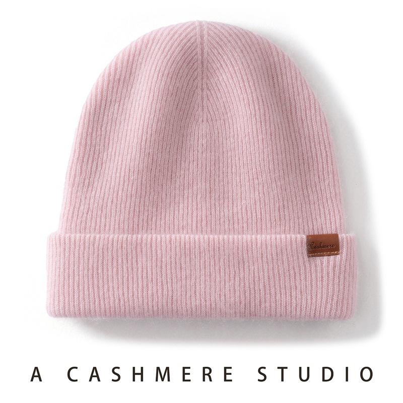 First-line ready-to-wear cashmere hat Double-layer thickened hat Men's and women's big head circumference head hat Cold hat for the elderly