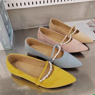 Туфли Мэри Джейн с острым носком, украшенные синими стразами, женские, лето 2025 г., новые популярные туфли с неглубоким носком и супер плоским каблуком