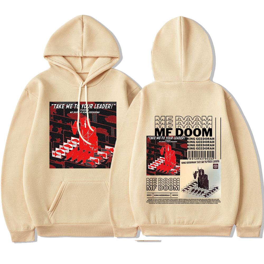 Толстовка с капюшоном Rapper Mf Doom King Geedorah Madlib Madvillain, модная унисекс в стиле хип-хоп, винтажная толстовка большого размера, повседневные толстовки в готическом стиле