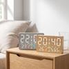 Large LED Screen Electronic Table Clock Temperature Monitor LED Wall Clock  Desk Use