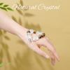 Unisex Chinese Style Beaded Bracelet with Natural White Crystal Beads Sandalwood Micro Insert Butterfly Shape for Anniversaries
