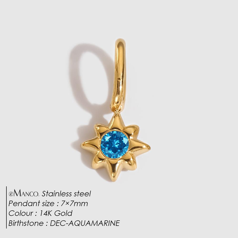 eManco New Classic Element DIY Charm Necklace Stainless Steel Star Pendant Shiny Rhinestones Fashion Bracelet Earrings