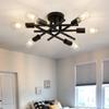 Semi Flush Mount Modern Chandelier Close To Ceiling Lighting Black Ceiling Light Fixture