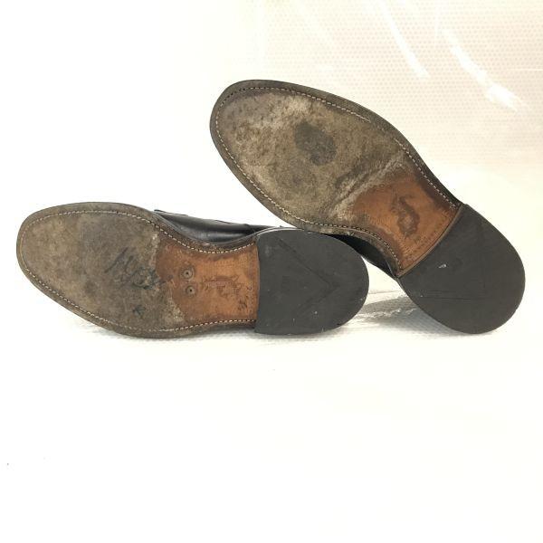 Винтажные туфли Allen Edmonds Hillcrest 360° Goodyear Welt Swirl Moc 1980-х-1990-х годов Размер 9.5EEE 27.0-27.5см Черный(ИСПОЛЬЗОВАЛ)