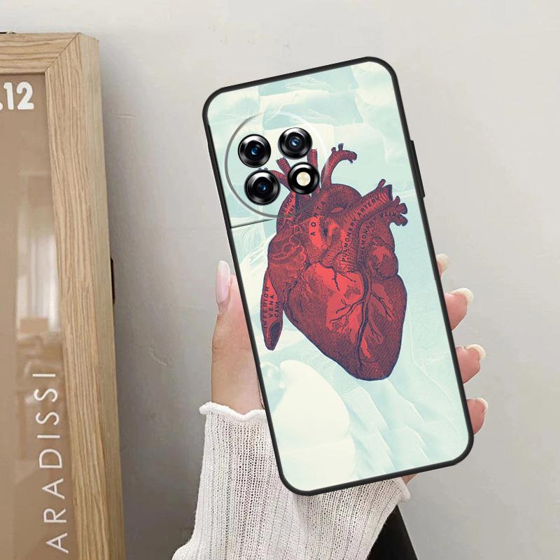 Чехол Anatomical Heart Anatomy для OnePlus Nord CE 4 3 2 Lite 2T N10 N20 N30 OnePlus 12 11 9 10 Pro 8T 10T 12R Cover
