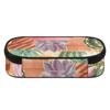 Pencil Pouch Large Capacity Zip Around Closure 300D Polyester with Main Pocket Mesh Layer and Removable Pen Divider for Boys Girls
