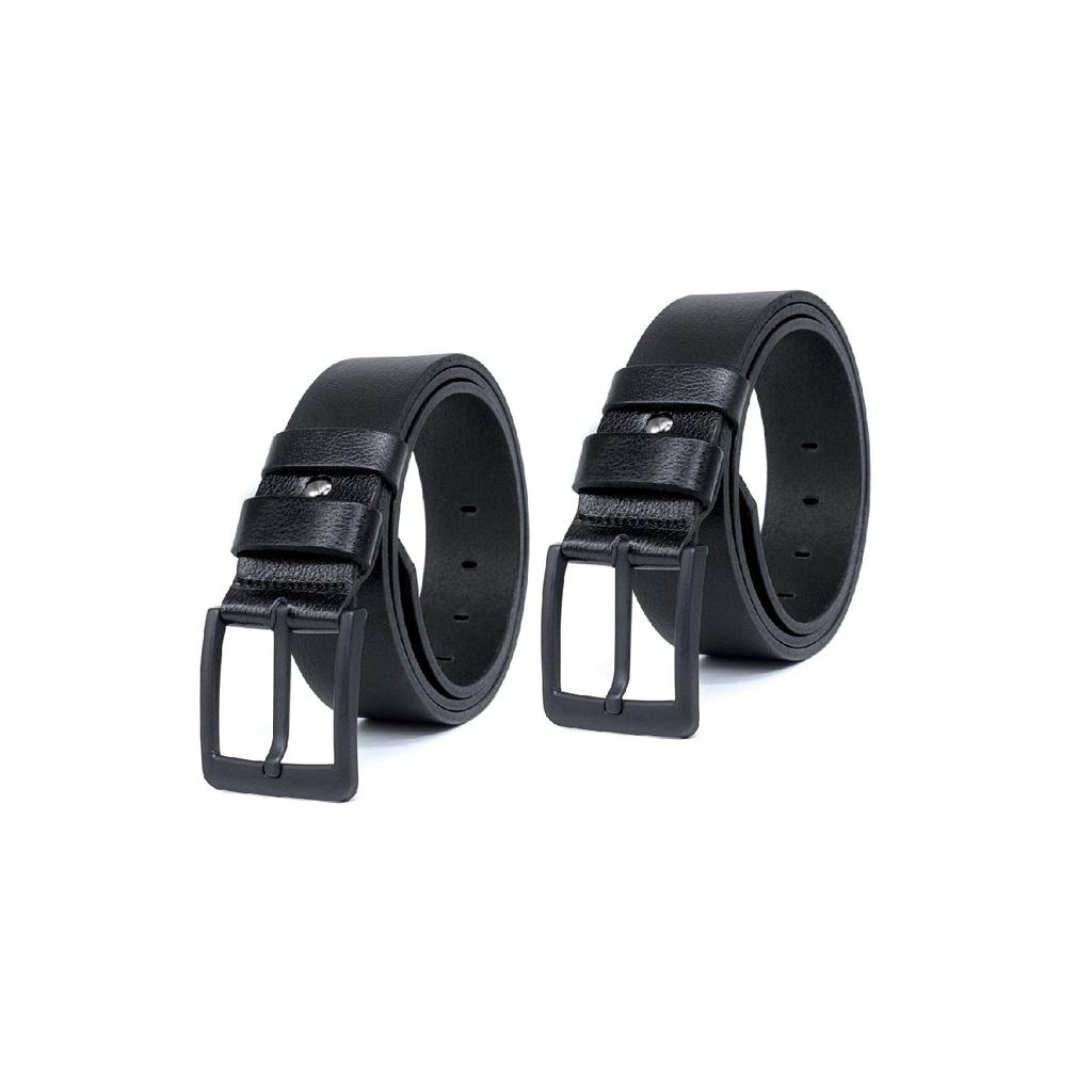 2 Черно-коричневый мужской джинсовый ремень из кожи буйвола 4,5 см