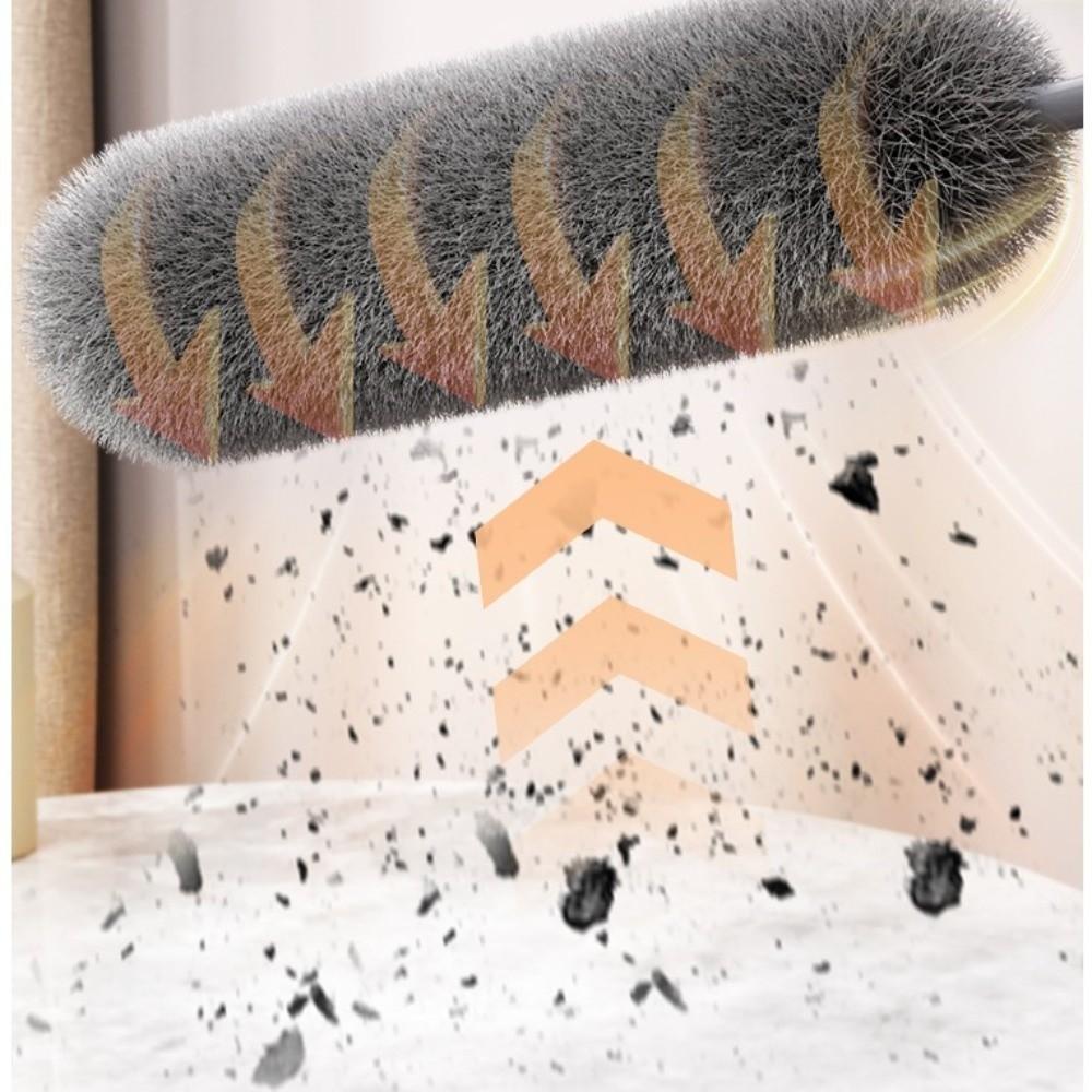 2.8m Long Handle Flexible Bendable Duster Stainless Steel Handle Microfiber Duster  Household Use