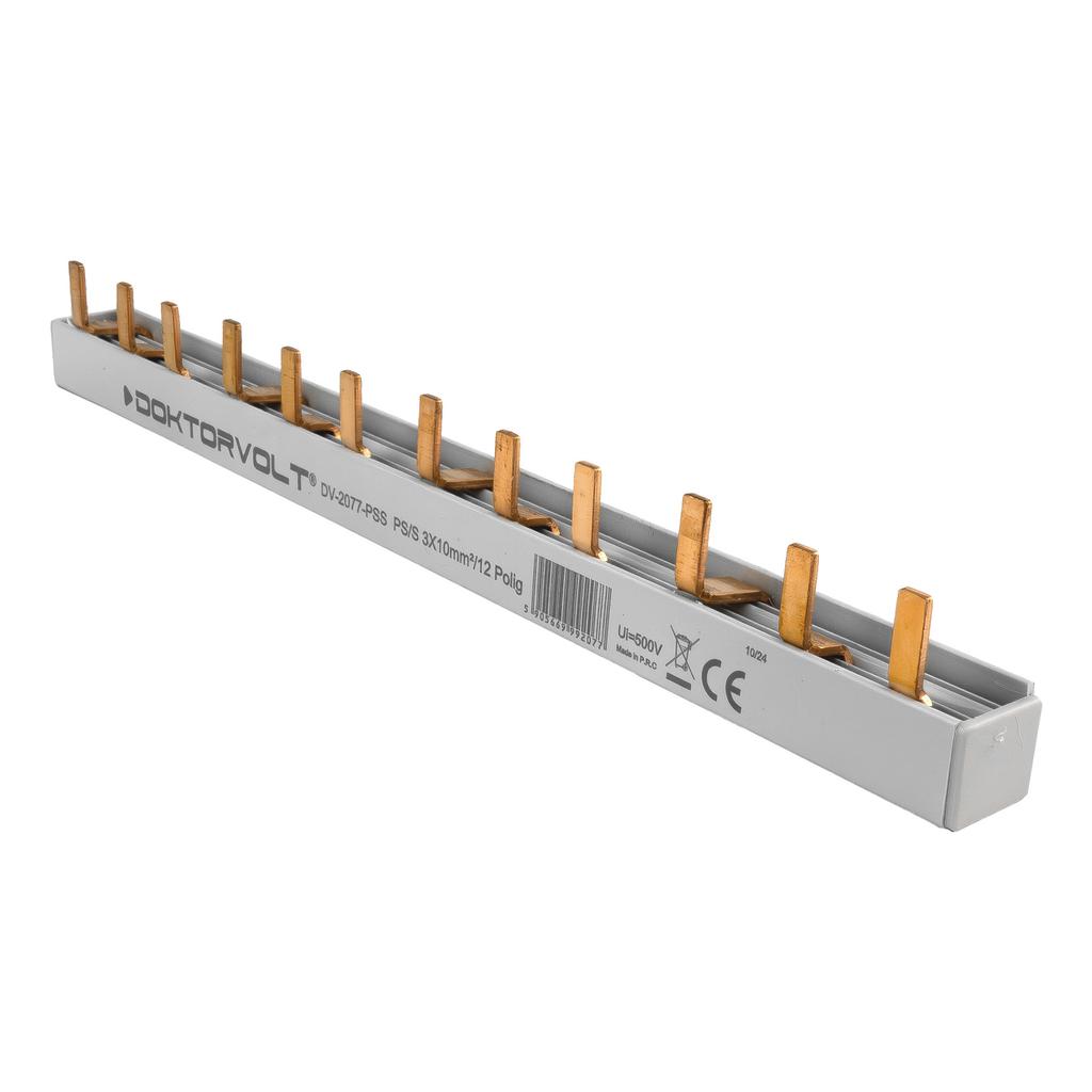 Ps/ 3-Phase 12-Module Connecting Busbar 10mm2 63A Dv 2077