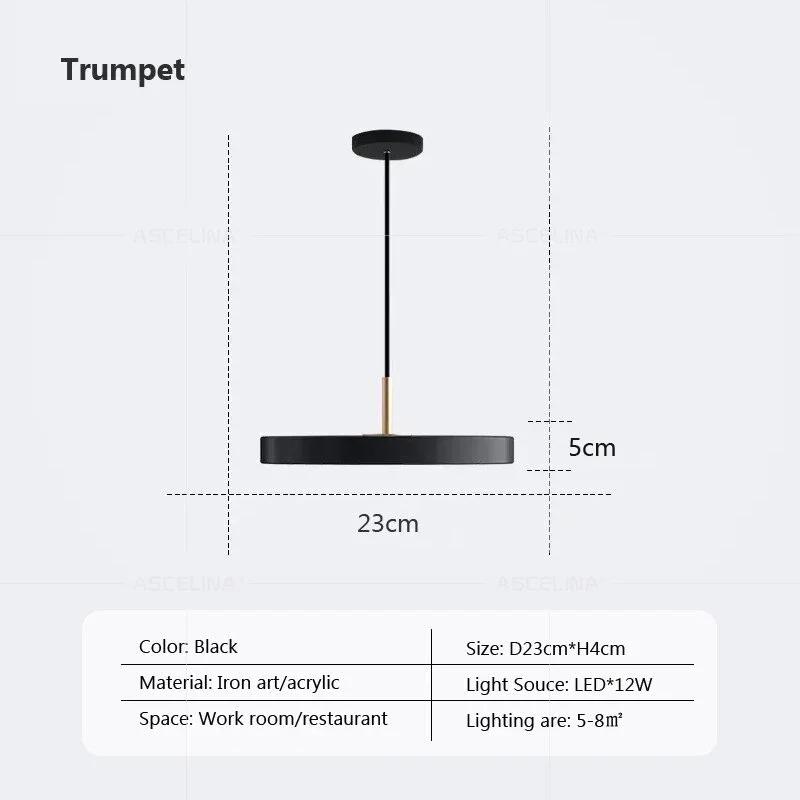 Светодиодный подвесной светильник Nordic Minimalist Black White Iron Hanging Lamp для ресторана, гостиной, кабинета, спальни, светильника