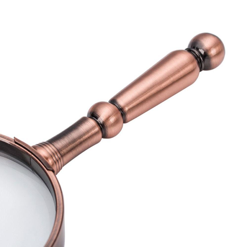 Retro 20x Handheld Metal Magnifier Portable High Magnification Loupe Reading Book