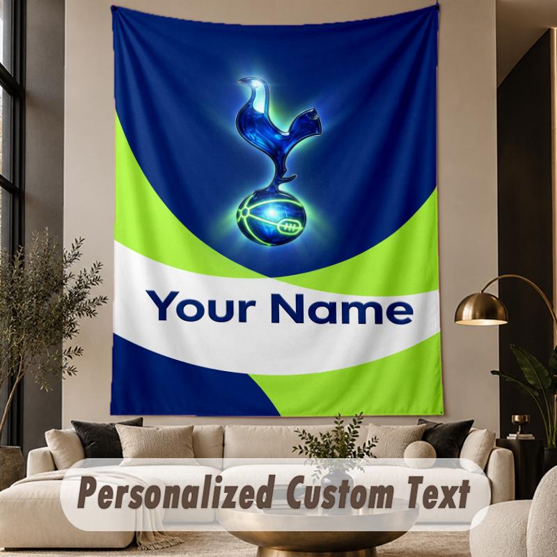 Custom Text Tapestry Tottenham Hotspur FC Print Wall Tapestry Indoor Living Room Wall Decor