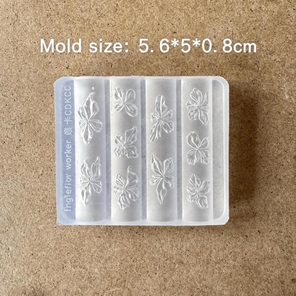 Ice Flower Nail Art Carving Template Transparent 3D Relief Nail Mold Manicure Tools