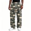 Мужские повседневные брюки свободного кроя с широкими штанинами Streetwear Удобные брюки