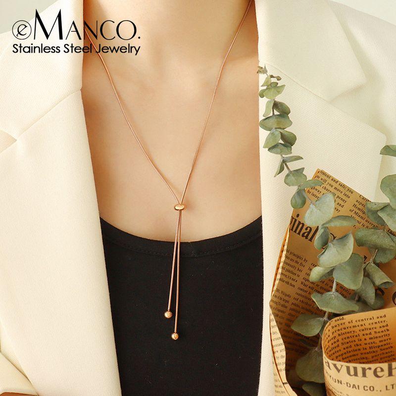 Necklace Titanium Steel No Fading Fashion Temperament Wild Ins Snake Chain Women's Simple Stainless Steel Long Sweater Chain