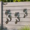 Large Mermaid Wall Decor Metal Decoration, Three-dimensional Hollow Iron Art Swimming Pool Area Decorations Sculpture, Retro Ocean Style Hanging