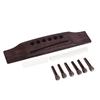 9pcs Guitar Rosewood Pins Bridge Plastic Upper Bottom Saddle Kit Replacement Accessory Set