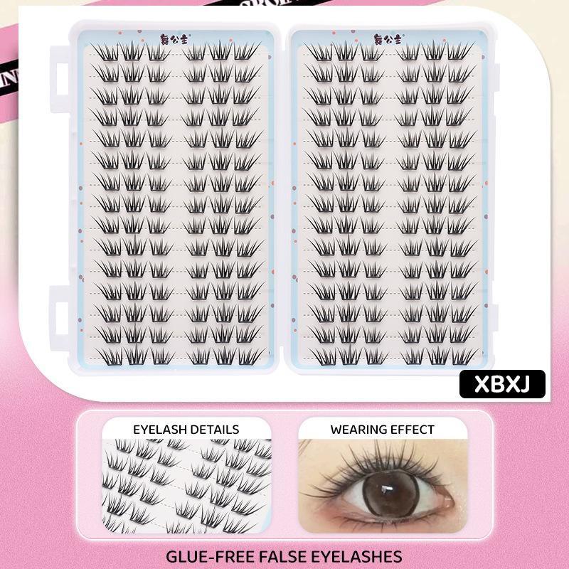 30Rows Idol Clusters Lashes Glue Eyelashes Book Manga Eyelash Clusters Diy Lashes Makeup Natural Anime Lashes Eyelash