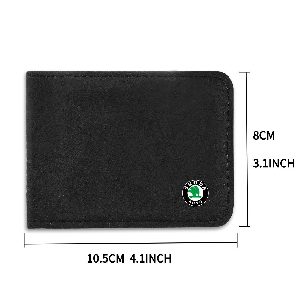 TTJJ2 Leather Car Styling Driver License Credit Card Holder Storage Case Wallet For Skoda Rapid Superb Octavia Fabia Octavia Yeti VRS