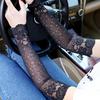 Lace Gloves Sunscreen Long Lace Fingerless Mittens Covered Scar Elastic Sleeve Ladies Driving Gloves KTY