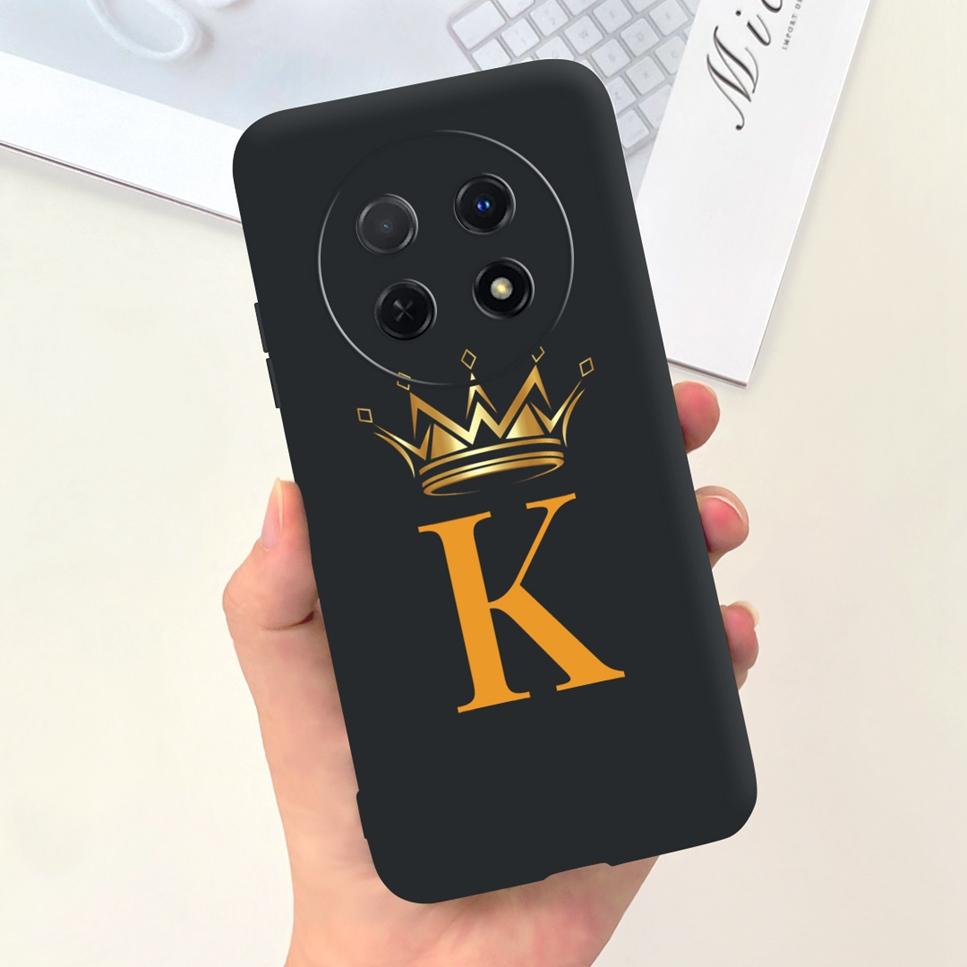 Для Huawei nova Y91 4G Чехол Модный Цветок Буква Роскошная Корона Мягкий Силикон Задняя Крышка Для Huawei nova Y 91 STG-LX1 Чехлы для Телефона