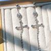 Zircon Cross Pendant Navel Ring Fashion Belly Button Ring For Women Sparkling Design For Vacations Or Gifts