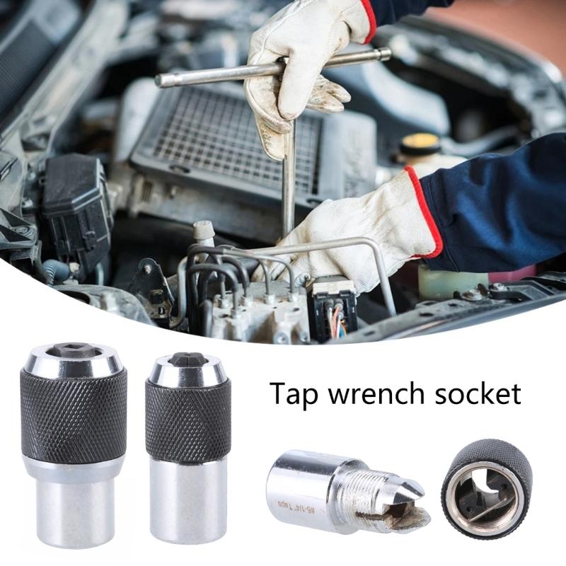 Tap Socket Tap Extractors Tool with Adjustable Tap Socket 3/8" Socket Adapter for Taps Reamers Screw Extractors